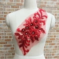 thumbnail image 6 of SPRING PARK Flower Sequin Rhinestone Motif Trim Applique Wedding Dress DIY Sewing Embroidery, 6 of 7