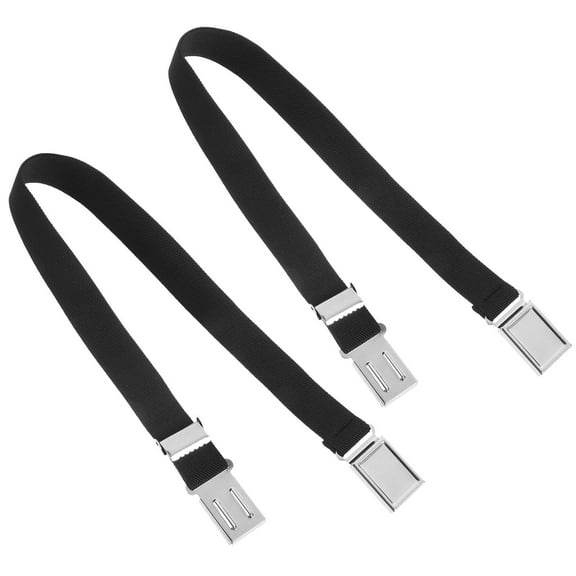 Amosfun 2Pcs Magnetic Buckle Belt Nylon Black Children Uniform Belt Accessory School Uniforms