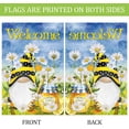 thumbnail image 2 of Welcome Honey Bees Gnome Daisy Floral Decoration Spring Summer Garden Flag Flower Outdoor Yard Flag 12" x 18", 2 of 5