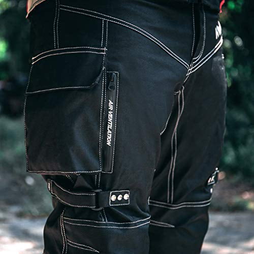 Waist36-38 Inseam32 Motorcycle Pants For Men Dualsport Motocross Motorbike Pant Riding Overpants Enduro Adventure Touring Waterproof CE Armored All-Weather 