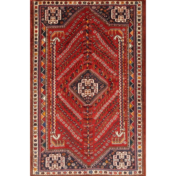 Ahgly Company Indoor Rectangle Traditional Rust Pink Persian Area Rugs, 2' x 5'