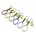 thumbnail image 1 of CHICHUMID Tennis Racket Ornament Key Ring Pendant 1Pack PVC Green 4.72X1.46X0.79In, 1 of 7