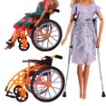 thumbnail image 4 of LEEYNEER Ensemble de Jouets Mini Fauteuil Roulant pour Maison de Poupée Modèle Miniature avec Béquilles Décoration Maison Bricolage Accessoires Table de Sable Jouets Fauteuil Roulant Mini Béquilles Accessoires, 4 of 8