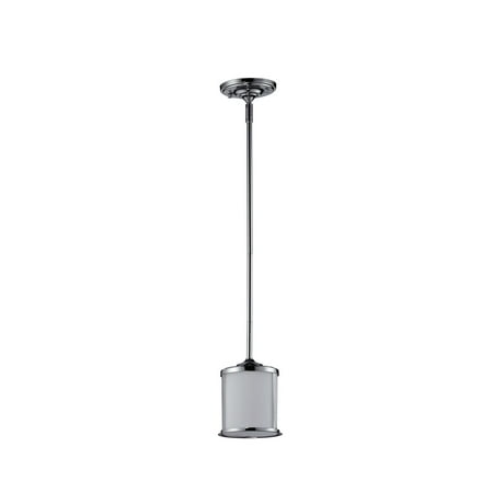 - Mini Pendants 1 Light With Chrome Finish Steel Medium Base Bulb 6 inch 100 Watts