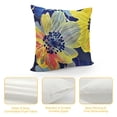 thumbnail image 4 of JEUXUS  Decorative Throw Pillow Covers Blue Yellow Pillow Covers Couch Pillow Covers for Sofa Living Room Outdoor Throw Pillow Cover Floral Flower Farmhouse Pillowcase, 4 of 5