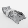 thumbnail image 3 of Ambesonne Retro Bedding Set 4 Pcs, Warrior in a Chariot, Queen, Black White, 3 of 3