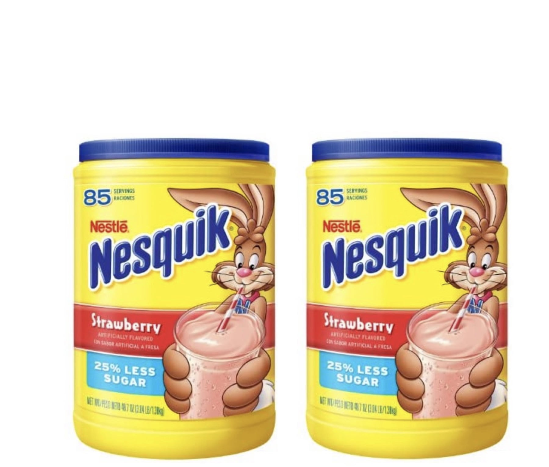Nesquik Strawberry Powder Drink Mix, 48.7Ounce Packages (Pack of 2)