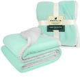 thumbnail image 2 of Pavilia Teal Solid Microfiber Polyester Throw, 50" x 60", 2 of 7