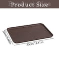 thumbnail image 3 of Imitation Wood Grain Rectangular Serving Tray, Heavy Duty Pp Plastic Decorative Tray for Living Room Coffee Table, Hotel Restaurant Tea Cup Storage, Dark Brown Harlik, 3 of 9