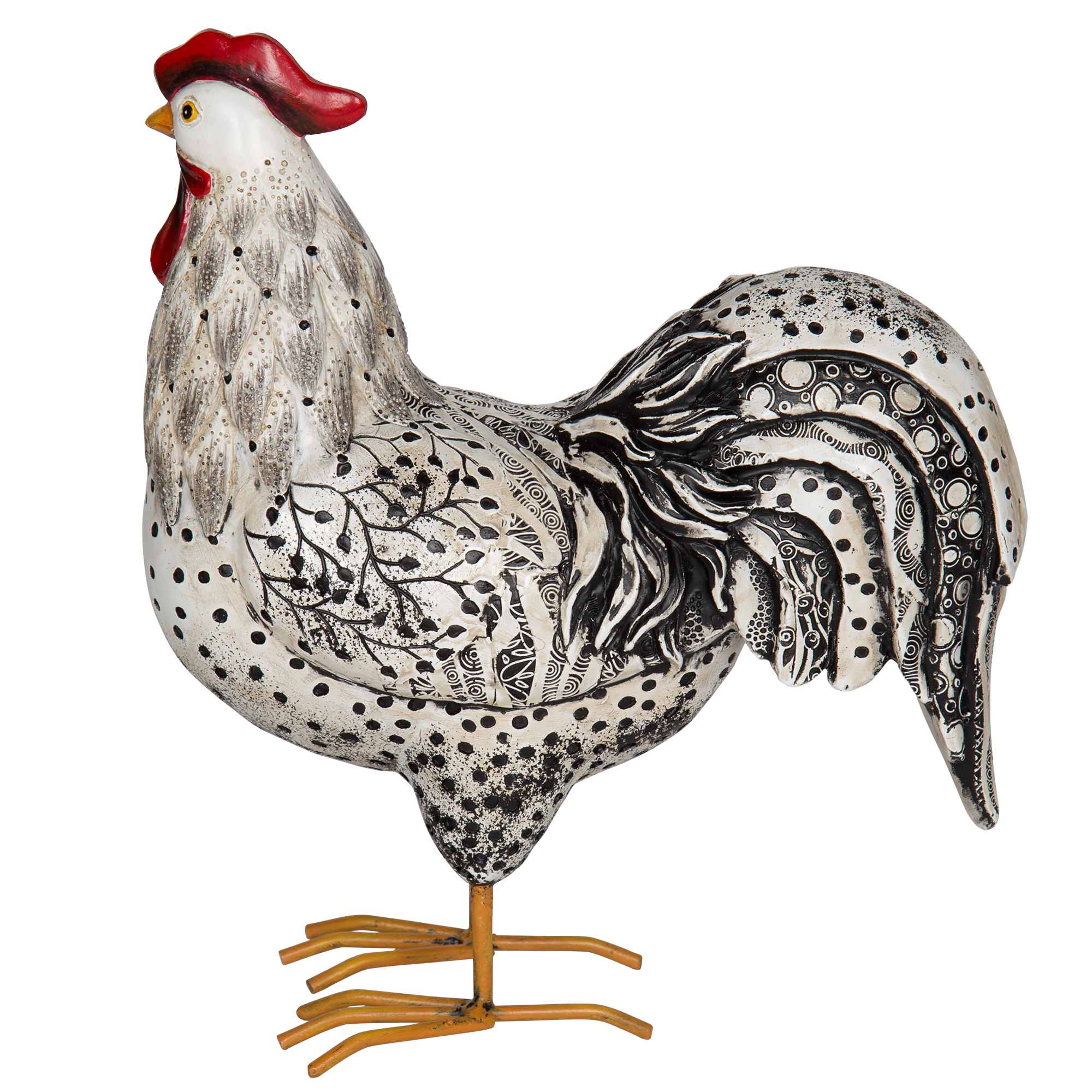 Better Homes & Gardens 9" Rustic Red & Gray Farmhouse Chicken Figurine - image 4 of 5