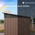 thumbnail image 4 of Aiho 6' x 4' Metal Storage Shed, Outdoor Lockable Shed with Transparent Panel Windows & Vents for Yard, Garden - Light Brown, 4 of 9
