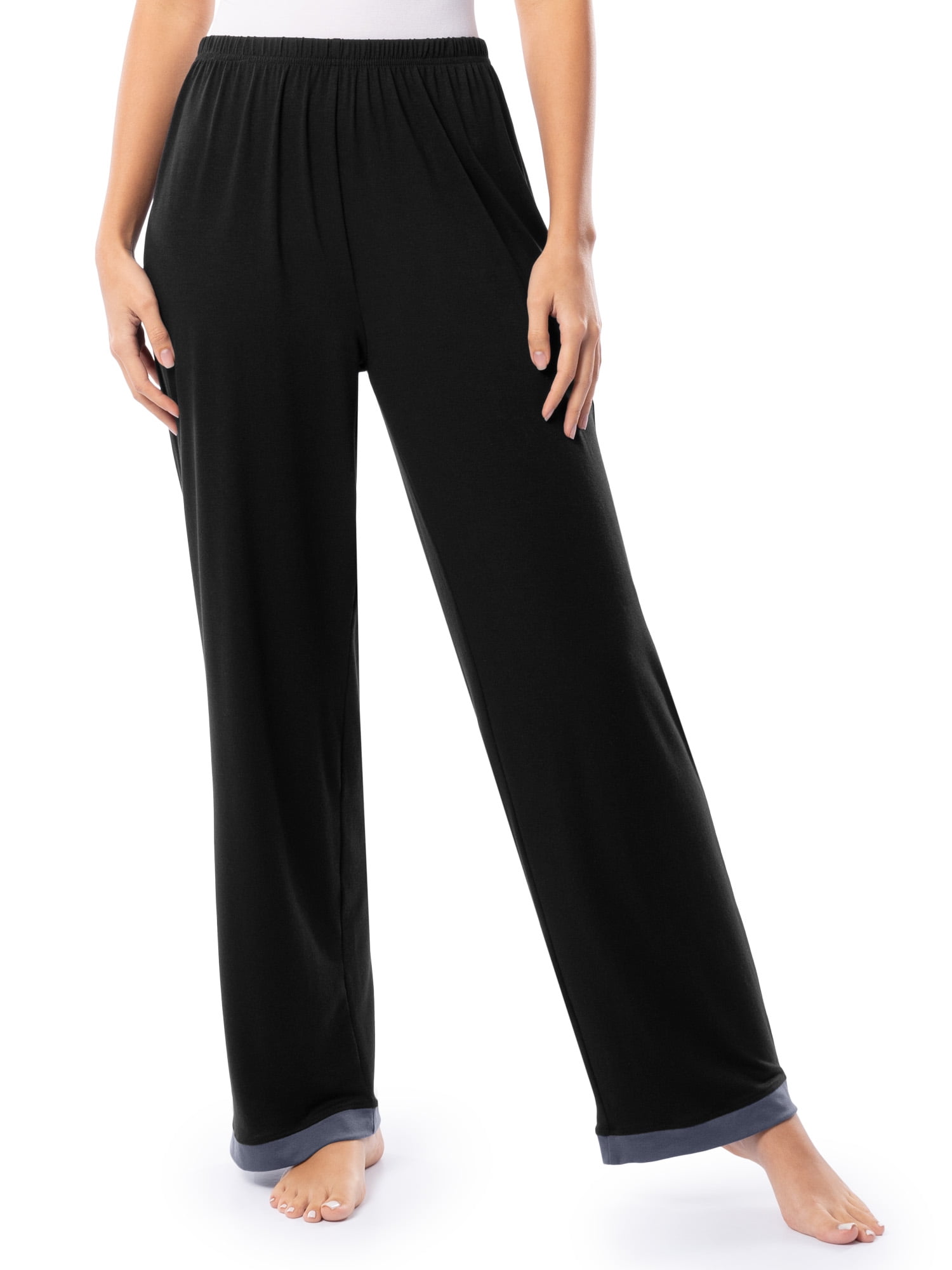 Fruit of the Loom Women's Soft & Breathable V-Neck Short Sleeve Top & Pajama Pant Set, Sizes S-4X
