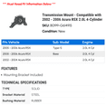 thumbnail image 2 of Transmission Mount - Compatible with 2002 - 2006 Acura RSX 2.0L 4-Cylinder 2003 2004 2005, 2 of 2