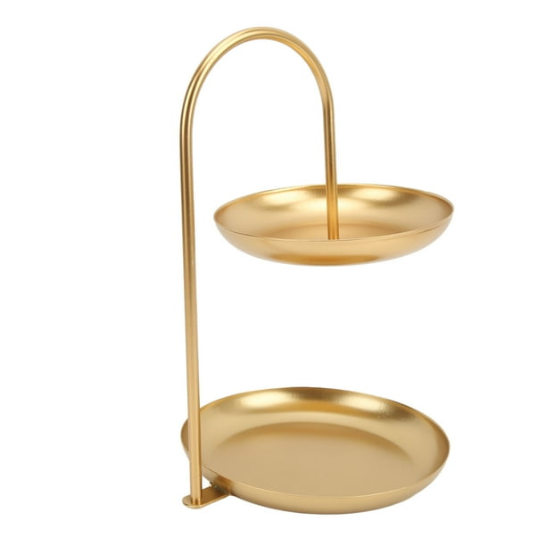 2 Tiered Fruit Tray, Large Capacity Full Color Simple Nordic Style Metal Fruit Tray For Office