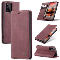CaseMe Leather for Samsung Galaxy A33 5G Case, Flip Wallet Leather Case with Card Holder Magnetic Closure Shockproof Kickstand Protective Phone Cases Cover for Samsung Galaxy A33 5G 6.4-inch,Wine Red