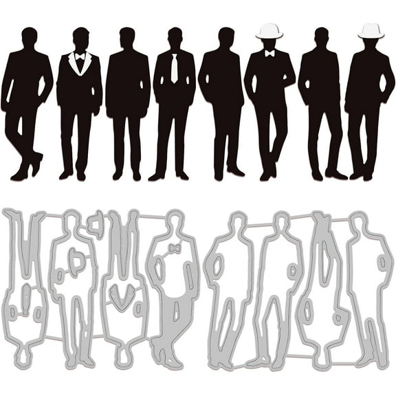Men Cutting Dies Carbon Steel Gentlemen Die Cuts for DIY Crafting Embossing Stencil Template for Card Making Scrapbooking Photo Album Decoration DIY