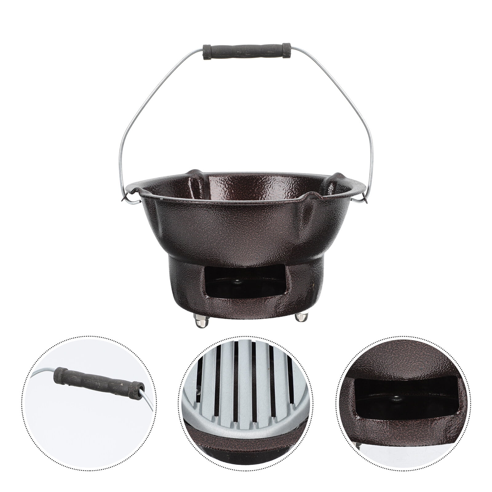 1 Set Furnace Charcoal Boiler Barbecue Stove Cast Iron Oven Tea Stove for Home