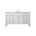 thumbnail image 3 of 60 inch Single bathroom vanity in white, 3 of 8