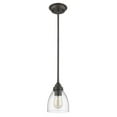 thumbnail image 3 of CHLOE Elissa Transitional 1 Light Rubbed Bronze Ceiling Mini Pendant 6" Wide, 3 of 3