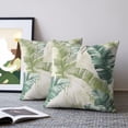thumbnail image 2 of Pillow Covers 18x18 Set of 2, Tropical Leaves Throw Pillow Covers Decorative Couch Cushion Cover, Watercolor Retro Summer Plants Leaf Microfiber Soft Square Pillowcases for Bedroom Living Room Sofa, 2 of 9
