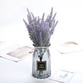 thumbnail image 3 of Decoración de boda, flores falsas, decoración de mesa de flores de plástico, accesorios para arreglos florales en macetas, simulación de flocado de 5 tenedores, lavanda y trigo, 3 of 6