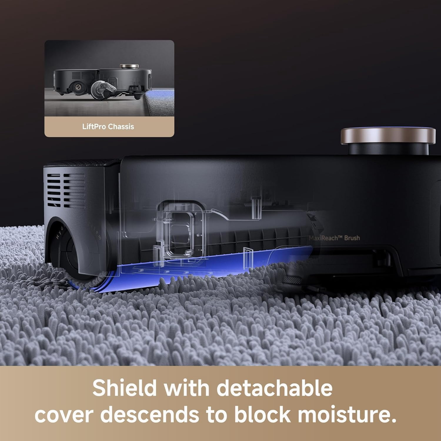 MOVA Z60 Ultra Roller Complete Robot Vacuum and Mop,Pet Hair Friendly,Self Lifting, 28,000 Pa Suction,Hot Water Mop Wash