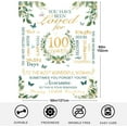 thumbnail image 3 of LHSHID 100th Birthday Gifts for Women Men 100th Birthday Decorations Women Best 100th Birthday Gift Ideas Gifts for Women Turning 100 Gifts for 100 Year Old Bday Gifts Birthday Blanket Gift 30"x40", 3 of 7