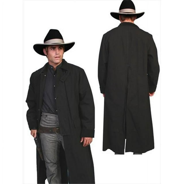 Scully RW107-BLK-M Mens Rangewear Canvas Duster Jacket, Black, Medium