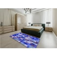 thumbnail image 4 of Ahgly Company Indoor Round Patterned Sky Blue Dress Blue Area Rugs, 3' Round, 4 of 6