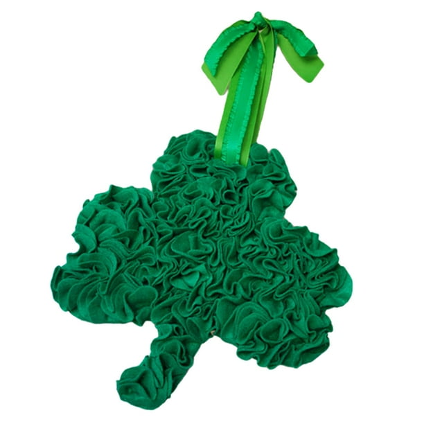 Guirnalda de trébol de San Patricio para puerta, decoración verde, manualidades colgantes, corona de tréboles Los 35x35cm