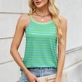 thumbnail image 4 of fatyb Women's Striped Camisole Tank Tops Sleeveless Crewneck Casual Shirts Womens Fashion Cami Shirts, 4 of 7