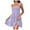 Z-773Purple, variant on Women's Summer Dress Solid Color Ruffle Hem Sleeveless Spaghetti Strap A Line Elegant Fashion Mini Dress For Casual Daily Wear,Navy,Xxl