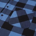 thumbnail image 6 of Breezora Men's Warm Flannel Shirt with Brushed Fleece Lining Cold Weather Plaid Long Sleeve Top for Autumn and Winter XXL Size Blue, 6 of 8