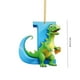 thumbnail image 2 of Colgante de dinosaurio con la letra D, decoración navideña, colgante de dinosaurio con la letra D, estilo adorable, decoración festiva para el hogar, regalo único, marco de metal.,Wsvlmg, 2 of 8