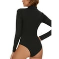 thumbnail image 2 of Henley Bodysuit for Women Long Sleeve Tops Bodysuits Dressy Blouse Casual, 2 of 6