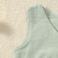 thumbnail image 4 of Toddler Girl Dress Summer Sleeveless Linen Cotton Dress Bow Kids Casual Dresses Clothes, 4 of 14