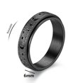 thumbnail image 1 of Frosted Stainless Steel Moon And Star Fidget Rings For Men Anti Stress And Anxiety Rotating Ring Fidget Metal Spinner Anillos ring-1567 11, 1 of 6