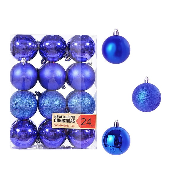 OAVQHLG3B 24Pcs Christmas Balls Ornaments Christmas Tree Decoration Ornaments Shatterproof Hanging Balls for Birthday Halloween Holiday Wedding Decorations Set