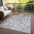 thumbnail image 6 of Addison Rugs Chantille Indoor/Outdoor Transitional Squares Gray Washable Rectangle Rug, 2'6" x 3'10", 6 of 6