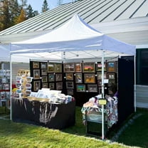 EAGLE PEAK 10x10 Commercial Canopy, Pop Up Canopy with Reinforced Frame, Easy Setup for Vendor Events, Markets, and Tradeshows, White