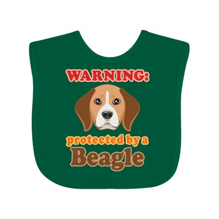 

Inktastic Beagle Dog Gifts Protected By Gift Baby Boy or Baby Girl Bib