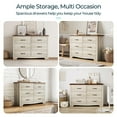 thumbnail image 5 of Linsy Home Modern Bedroom Set, 4 Pieces Bedroom Furniture Set Include 6 Drawer Dresser, 5 Drawer Dresser, Nightstands for Bedroom Set of 2, Grey, 5 of 10