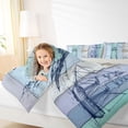 thumbnail image 5 of Manfei Vintage Lighthouse Ship Rudder Anchor Bedding Comforter Set for Kids Boys and Girls, Nautical Print King Bedding Sets, Gray Reversible 7-Piece, 5 of 6