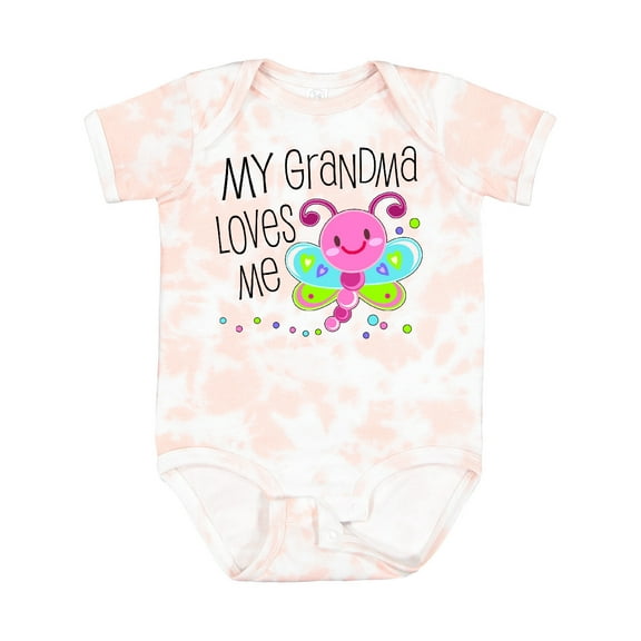 Inktastic My Grandma Loves Me Cute Dragonfly Boys or Girls Baby Bodysuit