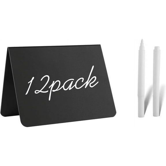 12 Pack 4"x3"Mini Chalkboard Signs for Chalk Sign for Food - Party - Buffet - Table Sign Chalkboard - Wedding - Bakery - Small Chalkboard Sign - Mini Chalkboard Signs