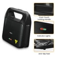 thumbnail image 6 of Heynemo Pro 3 in 1 Waffle, Grill & Sandwich Maker, Sandwich Maker Panini Press Waffle Iron Set with Removable Non-Stick Plates & Indicator Lights, Grill and Sandwich Press for Breakfast, 750W, Black, 6 of 7