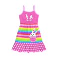 thumbnail image 3 of Uourmeti Girls Dresses Rainbow Floral Summer Sundresses Kids Cute Spaghetti Strap A Line Cami Swing Dress for Girls Princess Birthday Dresses,Size 3-14t, 3 of 6