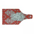 thumbnail image 1 of Mandala Cutting Board, Design Pattern Doodles Mandala Style Flowers Illustration, Decorative Tempered Glass Cutting and Serving Board, Wine Bottle Shape, Scarlet White Black, by Ambesonne, 1 of 1