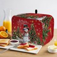 thumbnail image 2 of Toaster Cover 4 Slice, Red Christmas Dustproof Bakeware Oven Protector with Top Hook, Snowman Xmas Tree Snowflake Gifts Elk Waterproof Small Kitchen Appliance Toasters Dust Cover, 12"x11"x8", 2 of 9