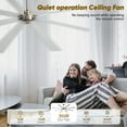 thumbnail image 4 of 72 inch Large Ceiling Fan with Remote, 5 Color Temperature LED Dimmable Light, 8 Double-sided Blades, 4 of 8